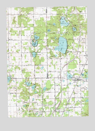 Sand Lake, MI USGS Topographic Map