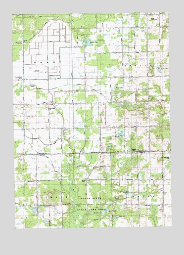 Sand Lake SW, MI USGS Topographic Map