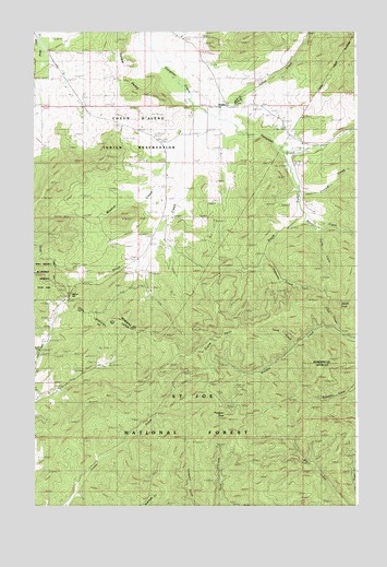 Sanders, ID USGS Topographic Map