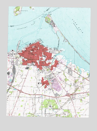 Sandusky, OH USGS Topographic Map