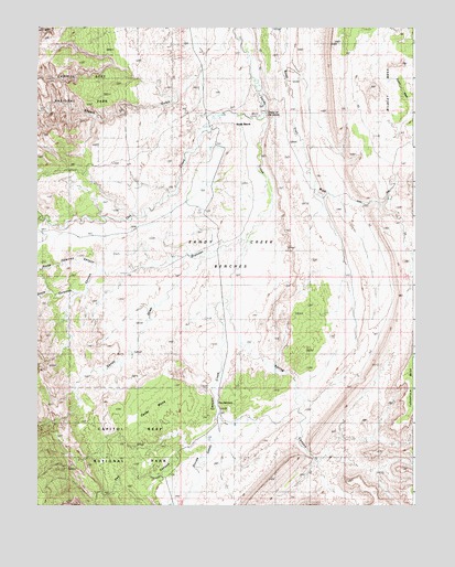 Sandy Creek Benches, UT USGS Topographic Map