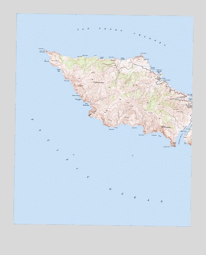 Santa Catalina West, CA USGS Topographic Map