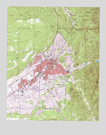 Santa Fe, NM USGS Topographic Map