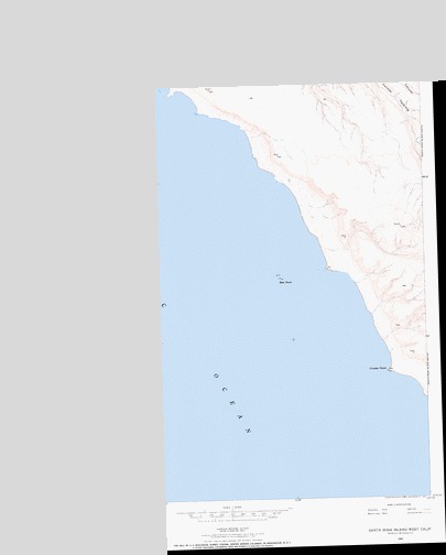 Santa Rosa Island West, CA USGS Topographic Map