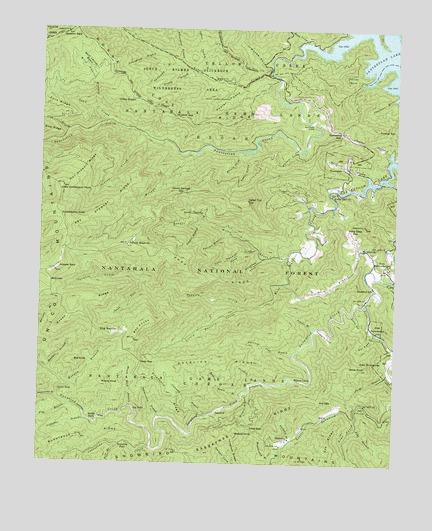 Santeetlah Creek, NC USGS Topographic Map