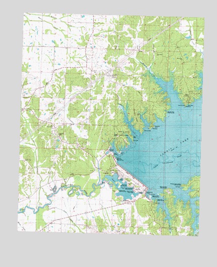 Sardis Dam, MS USGS Topographic Map