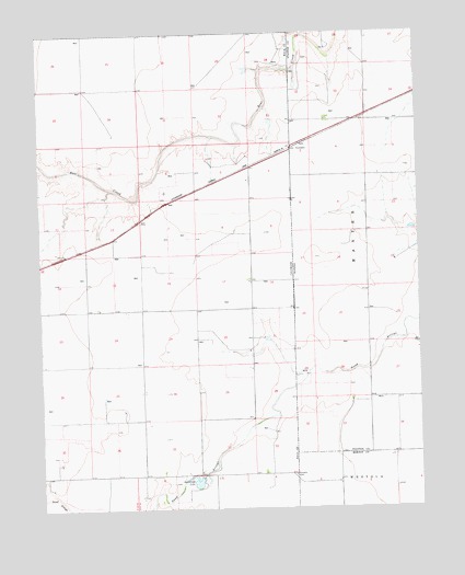 Saunders, KS USGS Topographic Map