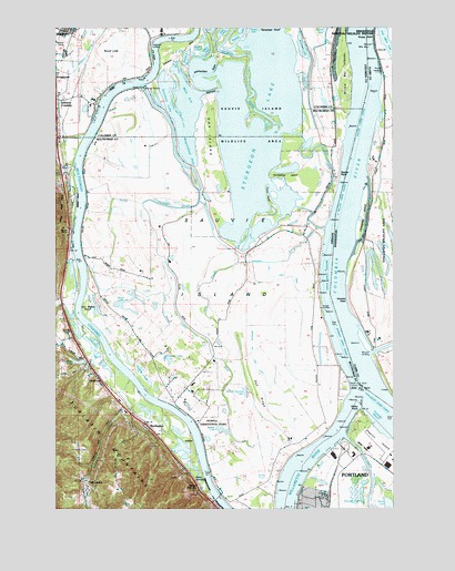 Sauvie Island, OR USGS Topographic Map