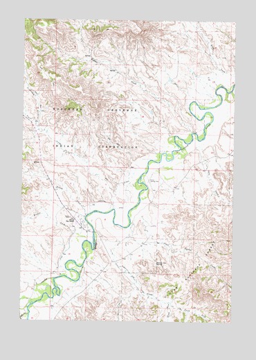 Birney Day School, MT USGS Topographic Map
