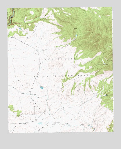 Sawbuck Mountain, AZ USGS Topographic Map
