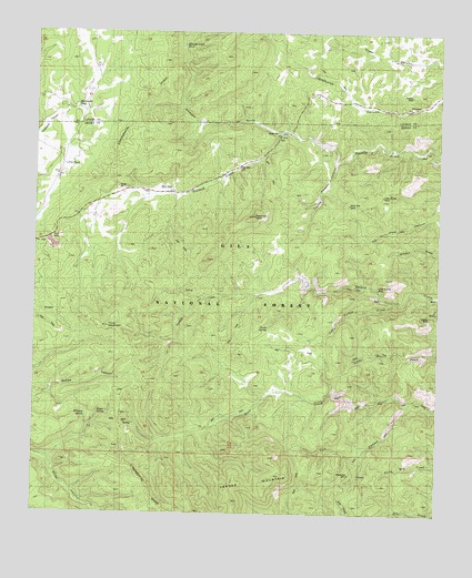 Sawmill Peak, NM USGS Topographic Map