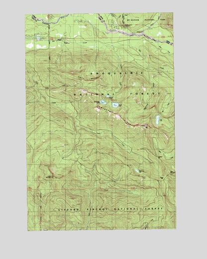 Sawtooth Ridge, WA USGS Topographic Map
