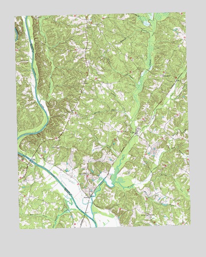 Saxe, VA USGS Topographic Map