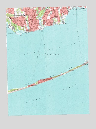 Sayville, NY USGS Topographic Map