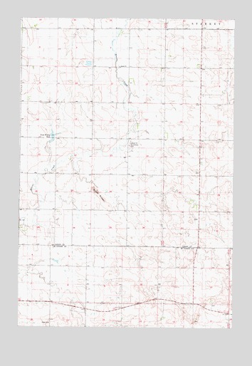 Schell Buttes, ND USGS Topographic Map