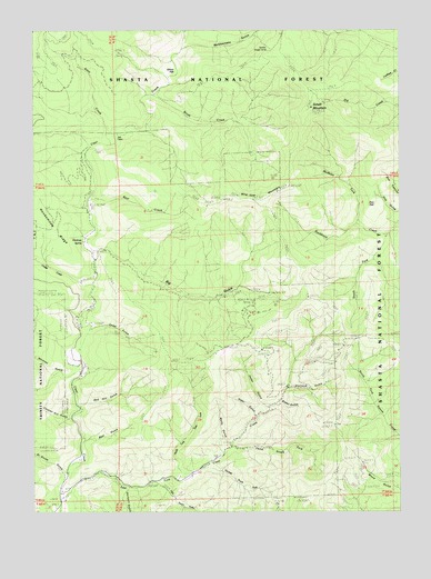 Schell Mountain, CA USGS Topographic Map