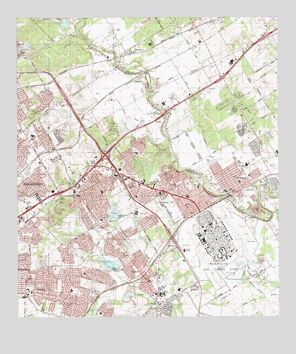 Schertz, TX USGS Topographic Map