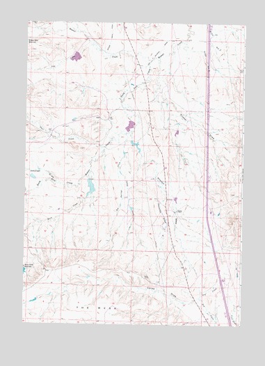 Schlicht Draw, WY USGS Topographic Map