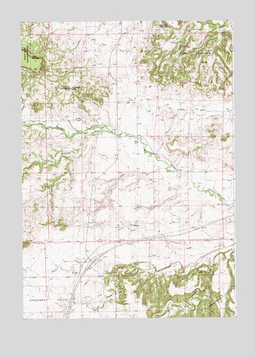 Schoolmarm Butte, WY USGS Topographic Map