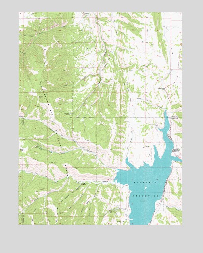 Scofield Reservoir, UT USGS Topographic Map