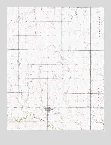 Bison, KS USGS Topographic Map