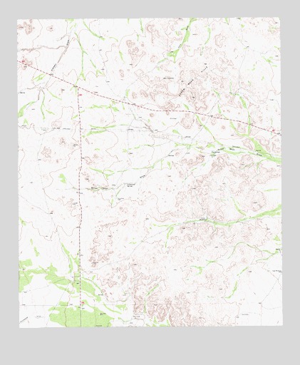 Screw Bean Draw West, TX USGS Topographic Map