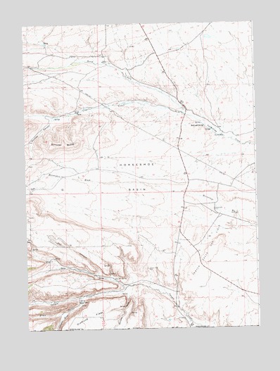 Scrivner Butte, WY USGS Topographic Map