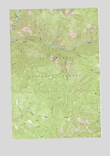Scurvy Mountain, ID USGS Topographic Map