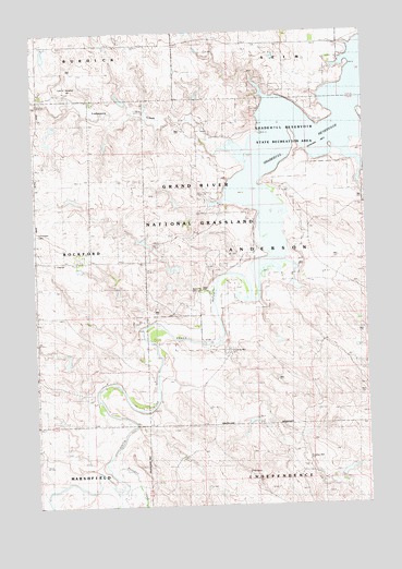 Bison NE, SD USGS Topographic Map