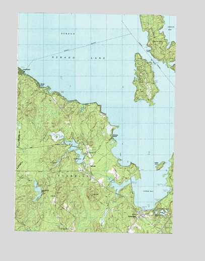 Sebago Lake, ME USGS Topographic Map