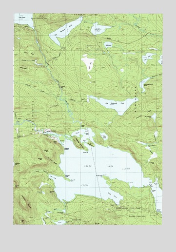 Sebec Lake West, ME USGS Topographic Map