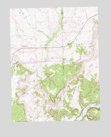 Bitter Creek Well, UT USGS Topographic Map