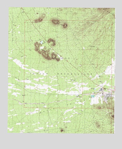 Sells West, AZ USGS Topographic Map