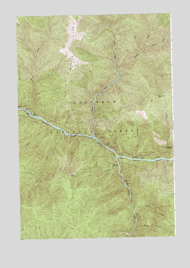 Selway Falls, ID USGS Topographic Map