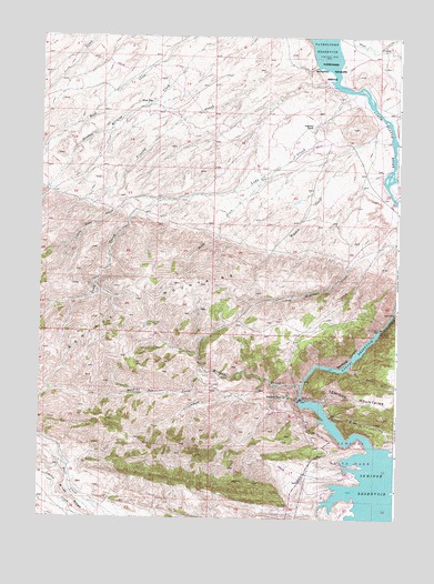 Seminoe Dam, WY USGS Topographic Map