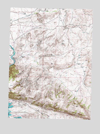 Seminoe Dam NE, WY USGS Topographic Map