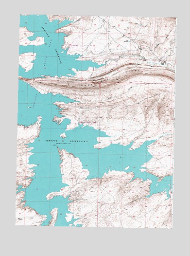 Seminoe Dam SE, WY USGS Topographic Map