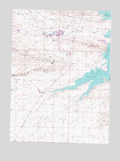 Seminoe Dam SW, WY USGS Topographic Map