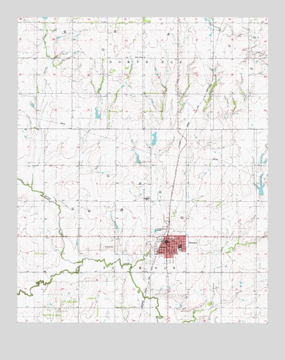 Sentinel, OK USGS Topographic Map