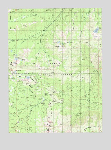 Seven Lakes Basin, CA USGS Topographic Map