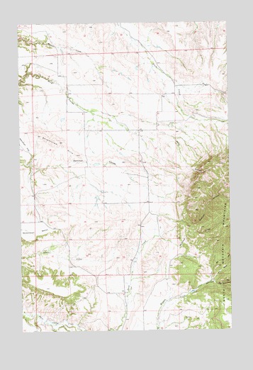 Seventytwo Hills, MT USGS Topographic Map