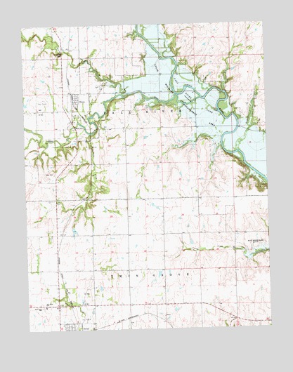 Severy North, KS USGS Topographic Map