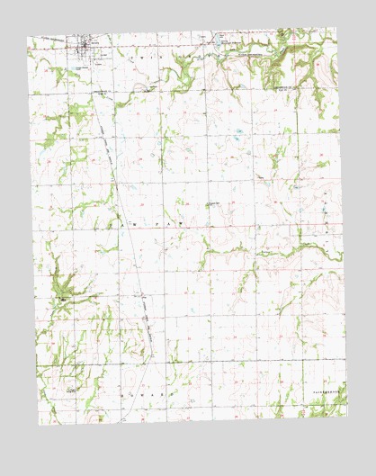 Severy South, KS USGS Topographic Map