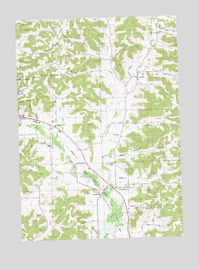 Sextonville, WI USGS Topographic Map