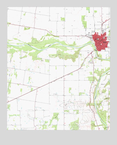 Seymour West, TX USGS Topographic Map