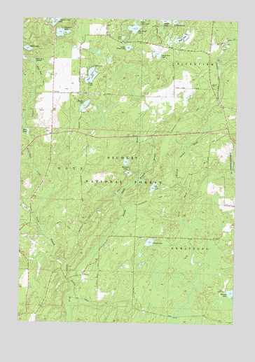 Shadow Lake, WI USGS Topographic Map