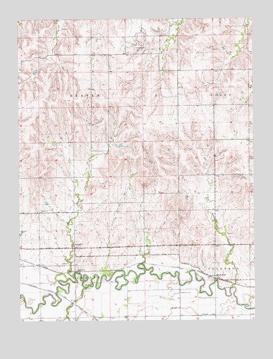 Shady Bend, KS USGS Topographic Map