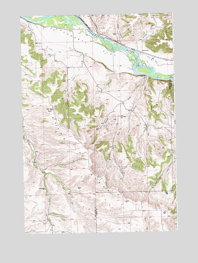 Shane Ridge, MT USGS Topographic Map