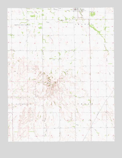 Sharon South, KS USGS Topographic Map
