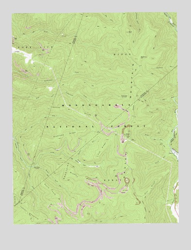 Sharp Knob, WV USGS Topographic Map